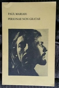 1976 PAUL MARIAH "Personae Non Gratae" MANROOT (Shameless Hussy Press) War Poems - Picture 1 of 3