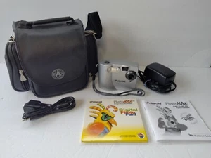 Polaroid PhotoMAX FUN Flash 640 0.4MP Digital Camera Case Software Cords - Picture 1 of 9