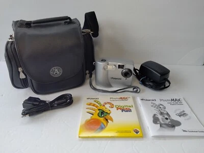 Polaroid Digital Camera PhotoMAX FUN Flash 640 Case Software Cords 0.4MP Tested - Image 1 of 4