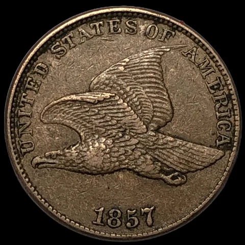 1857 Flying Eagle Cent  E9696 Cover