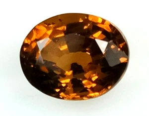 NATURAL GROSSULAR MALI GARNET 1.26 Cts BEAUTIFUL HONEY COLOR OVAL LOOSE STONE - Picture 1 of 4
