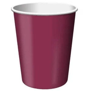 24CT 9OZ Burgundy Paper Cups by Creative Converting hot / cold - Picture 1 of 1