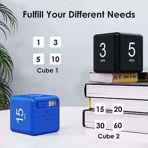 2 Stück Digitaler Küchentimer Schwerkraftsensor Flip Timer Countdown Timer - Bild 1 von 14