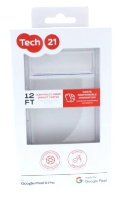 Tech21 Evo Clear Series Hard Case for Google Pixel 8 Pro Clear - Image 1 of 3