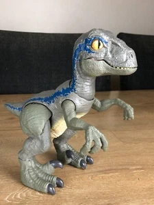 Jurassic World Dino Rivals Primal Pal Blue Velociraptor Dinosaur Figure Sounds - Picture 1 of 5