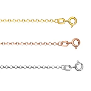 Pori Jewelry 10K Gold 2MM Round Rolo Link Chain Necklace - Picture 1 of 17