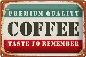 Blechschild Retro 30x20 cm Premium Quality Coffee Kaffee Deko Schild tin sign - Bild 1 von 5