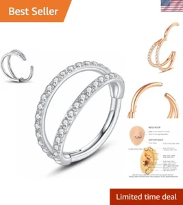 Versatile Seamless Piercing Ring - 14G to 20G with Multiple Sizes Available - Picture 1 of 9