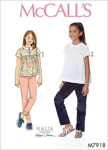 McCall's Sewing Pattern M7918 - Girls Top & Pants - Size 7-14 - Picture 1 of 2
