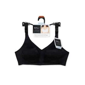 Bali Damen Beautifully You 2-lagiger Stütz-BH ohne Bügel volle Abdeckung schwarz NEU - Bild 1 von 4