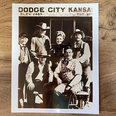 Rare Buck Taylor Signed Gunsmoke Cast Photo Reprint - Image 1 of 4