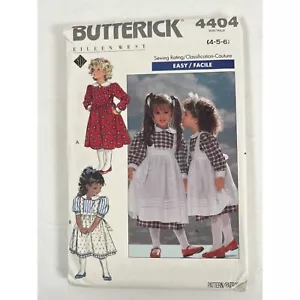 4404 Butterick Patrón de Costura Niñas De Colección Años 80 Vestido Fácil y Adelante Talla 4-5-6 - Imagen 1 de 4