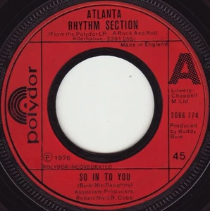 Atlanta Rhythm Section - So In To You (7", Single) - Picture 1 of 1