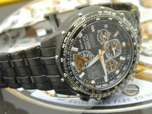 Citizen Eco-Drive WR200 Solar Watch Men's skyhawk pilot watch radio controlled - Picture 1 of 8