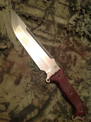 Busse Combat CG Fusion Force 9 Nuclear W/Comp. Finish & Maroon Canvas Micarta - Image 1 of 4