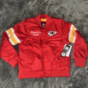 NFL TEAM APPAREL Kansas City Chiefs Retro Varsity Jacket Youth Size Medium Red - Picture 1 of 19