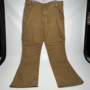 DICKIES Flex Regular Fit Double Knee Pant Men's Sz 36X32 Stonewashed Brown Duck - Picture 1 of 22