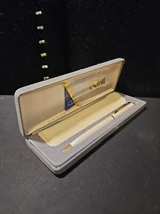 Vintage Feder Goldton Schreibinstrumentenstift mit Etui Komplettset Made in USA - Bild 1 von 5