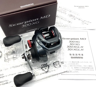 Carrete de baitcasting Shimano 24 Scorpion MD 300XG para diestros con caja JAPÓN "COMO NUEVO" Foto 1 de 4