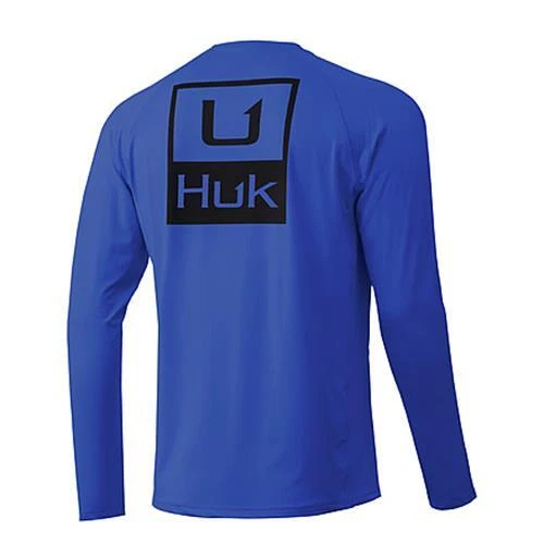 Huk Performance Fishing Men's Huk'd Up Pursuit Long Sleeve Shirt - Deep Cobalt