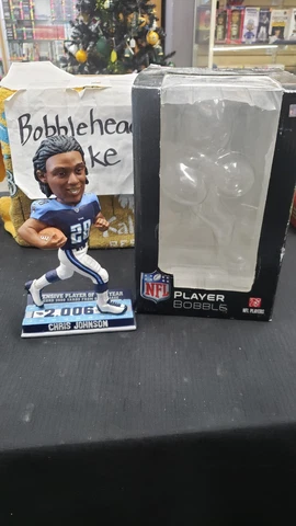 NIB 2009 CHRIS JOHNSON TENNESSEE TITANS BOBBLEHEAD FOCO OFFENSIVE PLAYER OF YEAR Cover