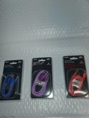 PowerXcel 3ft MicroUSB Durable Smartphone,Tablet Charging & Data Sync Cable - Image 1 of 4