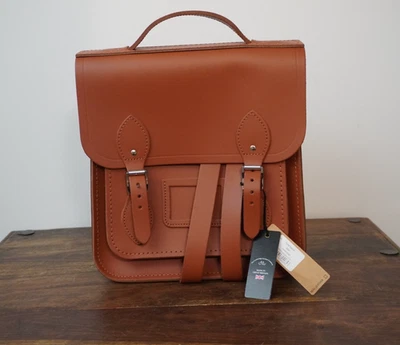 Cambridge Satchel Company Russet Brown Portrait Backpack Branded Nickel - Image 1 of 4