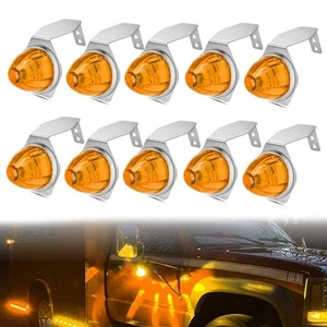 LED Watermelon Light Big Indicator Side Marker Clearance Truck Trailer w/Bracket - Picture 1 of 26