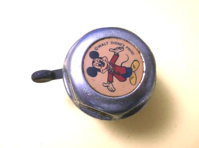 Campana de bicicleta Mickey Mouse vintage (funciona) Foto 1 de 2