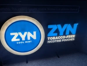 ZYN Led Limited Edition Sign  24”x19” Cool Mint Excellent condition - Picture 1 of 10