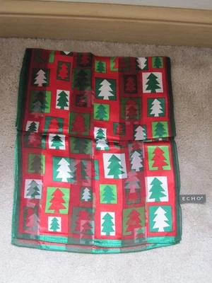 Echo Polyester 13" x 62" Christmas Tree Scarf NEW - Image 1 of 2