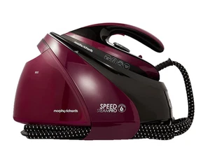 Morphy Richards Speed Pro IntelliTemp Steam Generator Iron Black & Purple 332102 - Picture 1 of 14