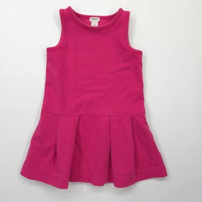 Crewcuts Girls Pink Sleeveless Dress Pleated Cotton Blend Casual Size 5 - Image 1 of 4