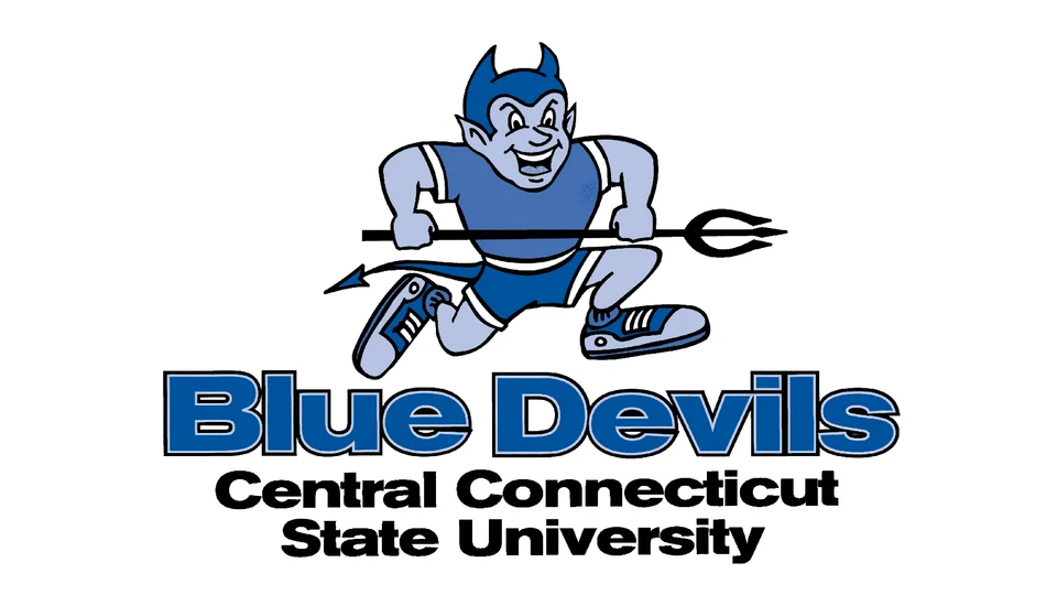Impresión de póster con logotipo del equipo universitario de la NCAA Central Connecticut Blue Devils Foto 1 de 1