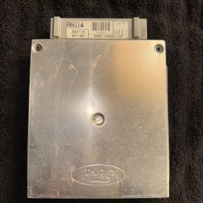 1986 86 Ford Mustang Fox Body 5.0L Auto ECU Computer EFI VJ1 E6SF-12A650-J1B - Image 1 of 4