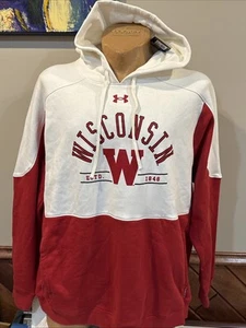 SWEET Wisconsin Badgers Men's Sz XXL Under Armour Multi-Color Hoodie, NWT! - Picture 1 of 5