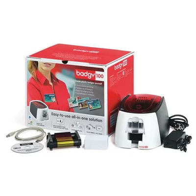 Badgy ID Card Printer,30 mil,5-25/32 in. H B12U0000RS Badgy B12U0000RS - Image 1 of 4