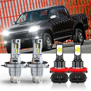For Toyota Hilux 2004-2019 LED Headlight High Low Beam Fog Light Bulbs Kit - Picture 1 of 15
