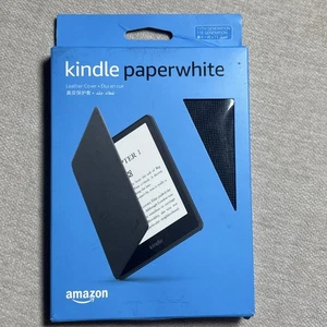 Kindle Paperwhite Leather Cover (11th Generation) Black - Picture 1 of 10
