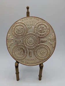 Trivet FRANKOMA Choctaw Chickasaw Cherokee Seminole Muskogee Tribes OK USA - Picture 1 of 5