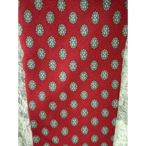 Christian Dior All Silk Red Medallion Necktie Tie - Picture 1 of 4