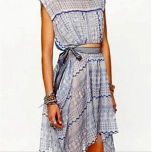 Free People New Romantics boho lace detail embroidered dress Size S - Picture 1 of 7