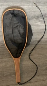 Wood Fishing Net Fly Fishing/Trout Landing Lightweight Two-toned Quality - Picture 1 of 5