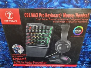 Mouse y auriculares para teclado para juegos ZJFKSDYX C91 MAX Pro para N-Switch/Xbox One/PS3/4 - Imagen 1 de 1
