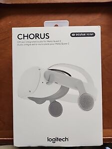 Logitech - Chorus VR Off-Ear Integrated Audio for Meta Quest 2 - White