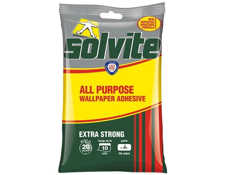 Solvite - Colle à papier peint extra forte tout usage - Sachet de 5 rouleaux - Photo 1/1