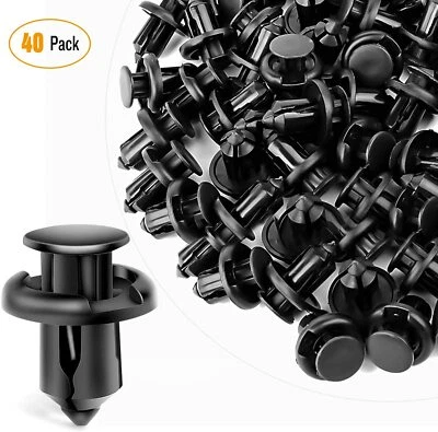 40 PIEZAS Clips de remache de sujetador de parachoques automático de nailon de 10 mm para kits de tornillos Honda y Acura Foto 1 de 4