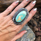 Handmade 925 Silver Turquoise Ring Women Men Vintage Rings Jewelry Gift Size6-10
