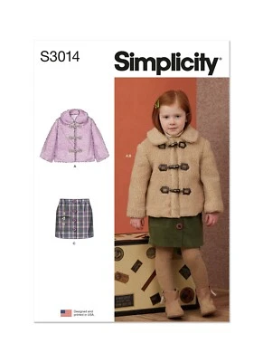 SIMPLICITY 3014 CHILD'S JACKET & SKIRT Sewing Pattern Sizes 3-8 years Skill AVE - Image 1 of 4