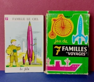 Vintage Vintage 7 Family Set COMPLETE WITH 60'S TRAVEL THEME CASE - Picture 1 of 12